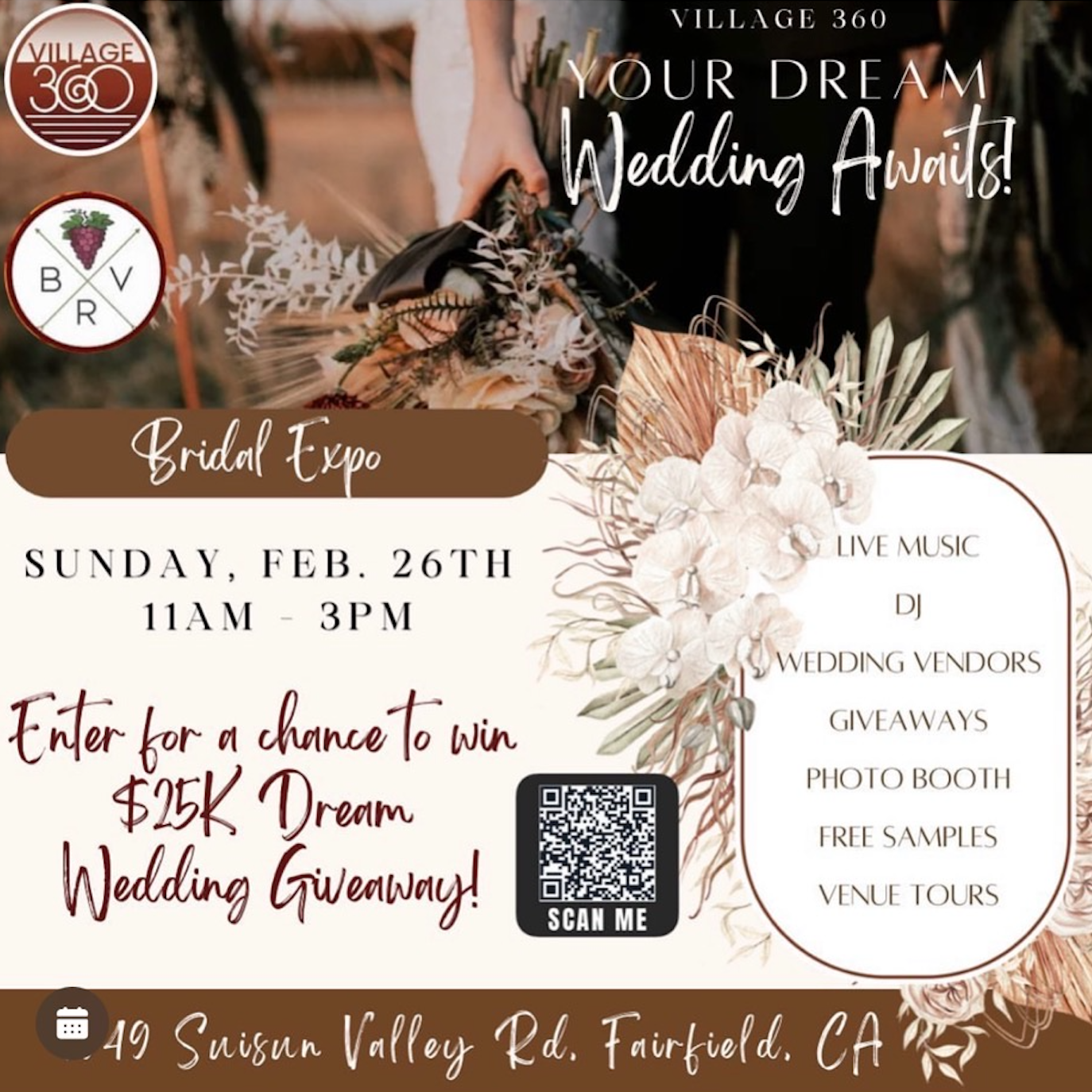 Flyer for Village 360 Bridal Expo