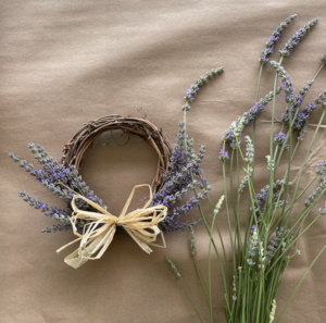 Lavender Wreath and Bunch of Lavender