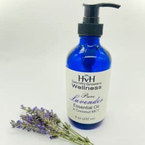 Lavender essential oil in coconut MCT available from HvH Specialty Growers in Fairfield, California
