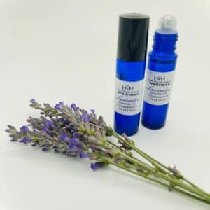 Lavender essential oil in grapeseed oil available from HvH Specialty Growers in Fairfield, California