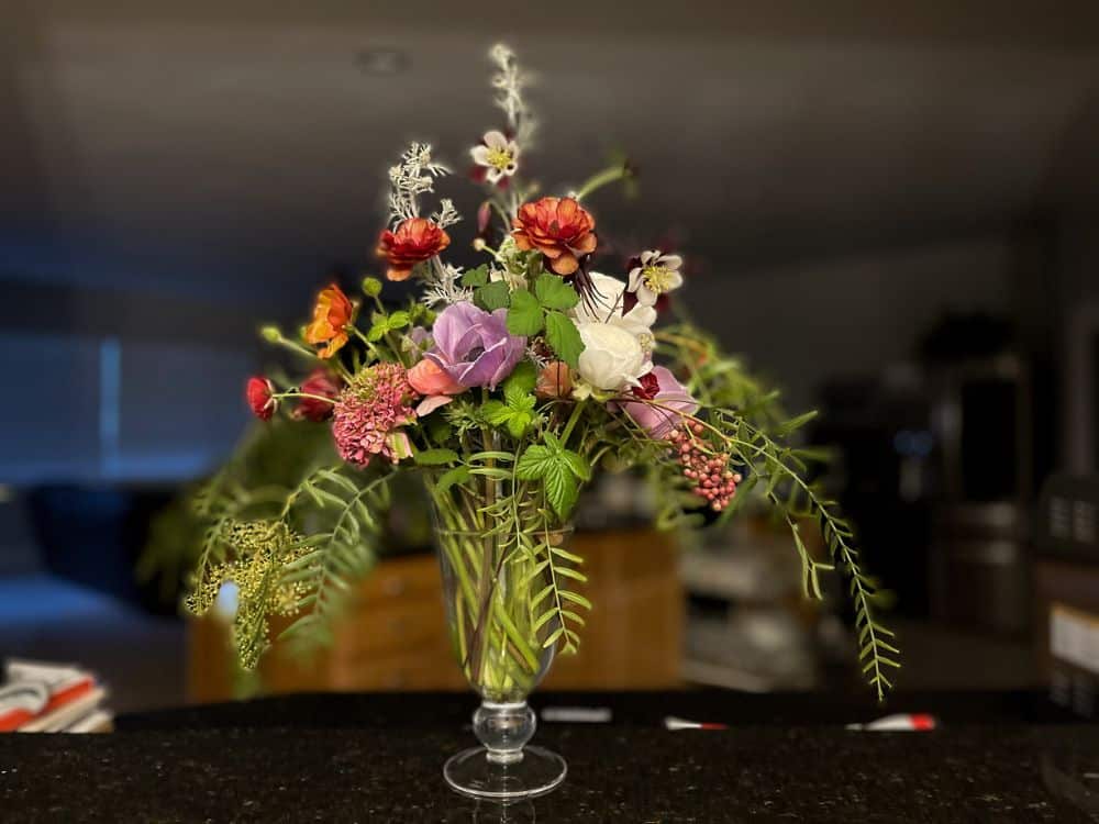 Custom flower arrangement designed by Tabletop Alchemist at HvH Specialty Growers in Fairfield, California